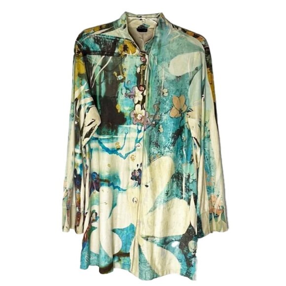 ❤️ FANTAZIA suede Button Down dress Size M - Picture 1 of 5